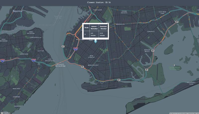 NYC Subway Tracker screenshot